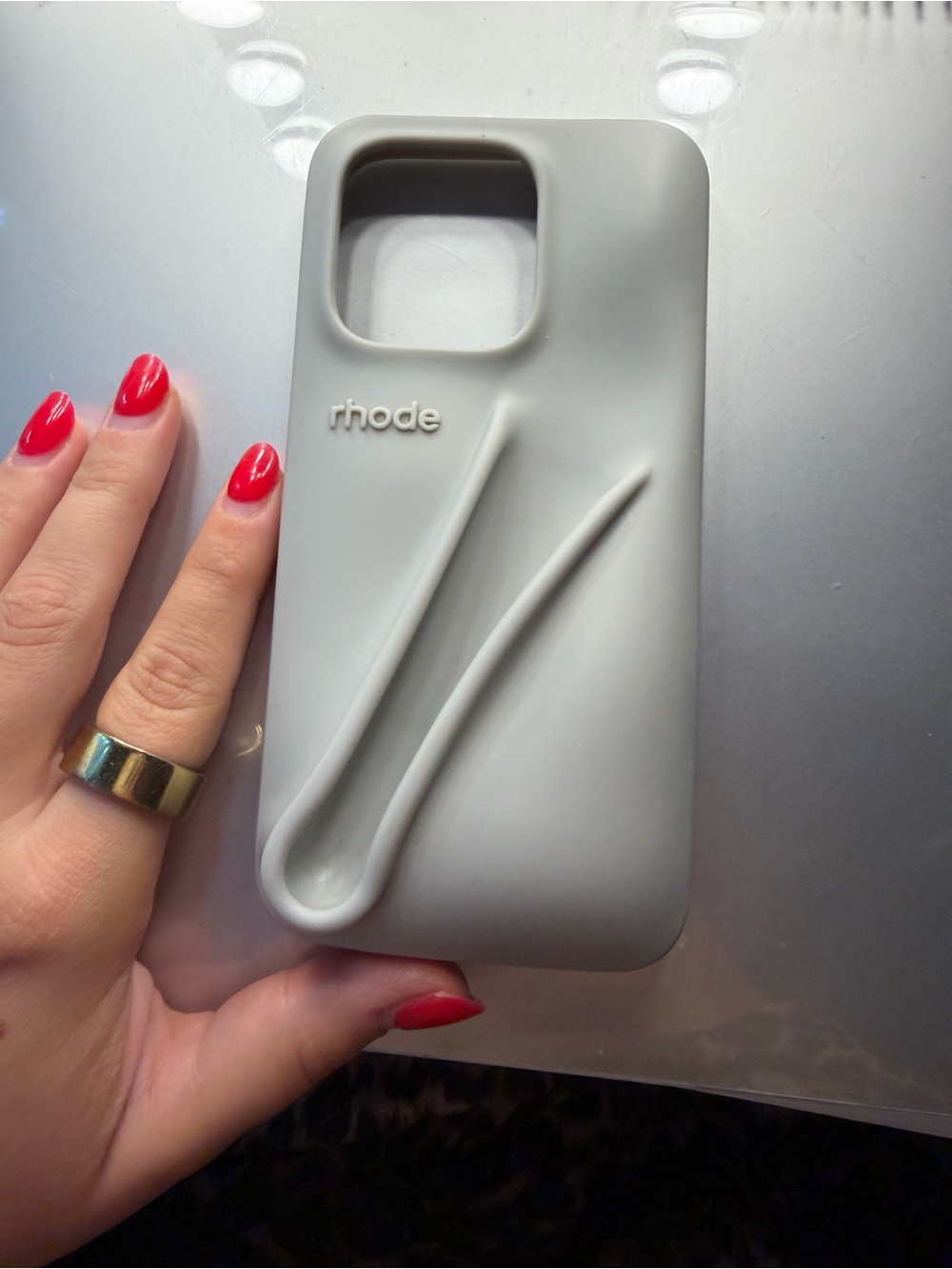 RHODE Gray Silicone Phone Case with Sculpted Grip